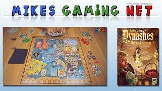 YouTube Review vom Spiel "Dynasties" von Mikes Gaming Net - Brettspiele