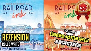 YouTube Review vom Spiel "Railroad Ink: Edition Tiefblau" von Brettspielblog.net - Brettspiele im Test