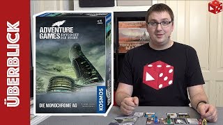 YouTube Review vom Spiel "Adventure Games: Die Monochrome AG" von Brettspielblog.net - Brettspiele im Test