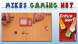 YouTube Review vom Spiel "Kreuzwort" von Mikes Gaming Net - Brettspiele
