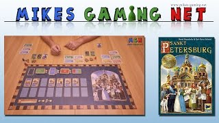 YouTube Review vom Spiel "Sankt Petersburg (zweite Edition)" von Mikes Gaming Net - Brettspiele