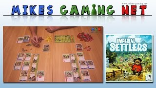 YouTube Review vom Spiel "Imperial Settlers: Roll & Write" von Mikes Gaming Net - Brettspiele