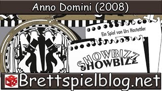 YouTube Review vom Spiel "Anno Domini: Showbizz" von Brettspielblog.net - Brettspiele im Test