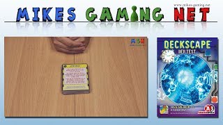 YouTube Review vom Spiel "Deckscape: Der Test" von Mikes Gaming Net - Brettspiele
