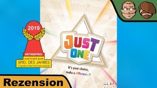 YouTube Review vom Spiel "Just One (Spiel des Jahres 2019)" von Hunter & Cron - Brettspiele