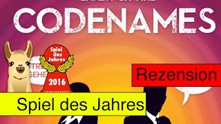 YouTube Review vom Spiel "Codenames (Spiel des Jahres 2016)" von Spielama