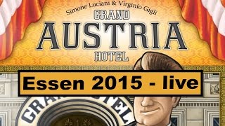 YouTube Review vom Spiel "Grand Austria Hotel" von Hunter & Cron - Brettspiele