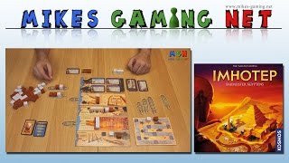 YouTube Review vom Spiel "Imhotep - Baumeister Ägyptens" von Mikes Gaming Net - Brettspiele