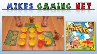 YouTube Review vom Spiel "Crazy Coconuts" von Mikes Gaming Net - Brettspiele