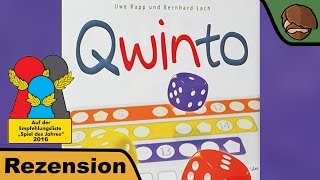 YouTube Review vom Spiel "Qwinto" von Hunter & Cron - Brettspiele