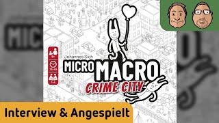 YouTube Review vom Spiel "MicroMacro: Crime City" von Hunter & Cron - Brettspiele