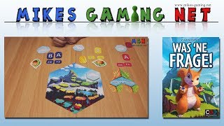YouTube Review vom Spiel "Was 'ne Frage!" von Mikes Gaming Net - Brettspiele
