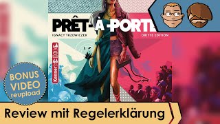 YouTube Review vom Spiel "Prêt-à-Porter" von Hunter & Cron