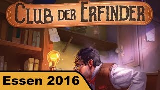 YouTube Review vom Spiel "Club der Erfinder" von Hunter & Cron - Brettspiele