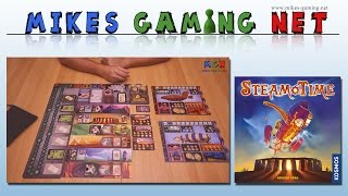 YouTube Review vom Spiel "Steam Time" von Mikes Gaming Net - Brettspiele