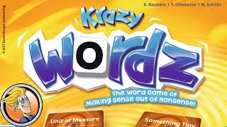 YouTube Review vom Spiel "Krazy Wordz" von BoardGameGeek