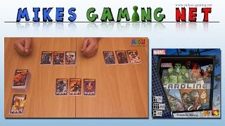 YouTube Review vom Spiel "Cardline: Marvel" von Mikes Gaming Net - Brettspiele