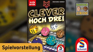 YouTube Review vom Spiel "Clever hoch Drei WÃ¼rfelspiel" von Hunter & Cron - Brettspiele
