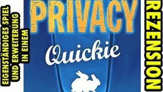 YouTube Review vom Spiel "Privacy Quickie" von Brettspielblog.net - Brettspiele im Test