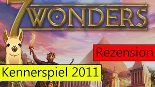 YouTube Review vom Spiel "7 Wonders (Kennerspiel des Jahres 2011)" von Spielama