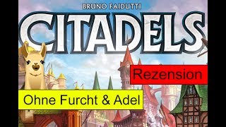 YouTube Review vom Spiel "Ohne Furcht und Adel (Citadels) (Sieger À la carte 2000 Kartenspiel-Award)" von Spielama