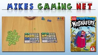 YouTube Review vom Spiel "Mistkäfer" von Mikes Gaming Net - Brettspiele